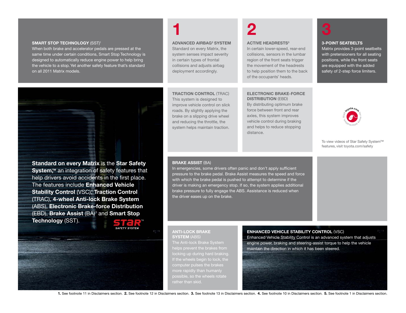 2011 Toyota Matrix Brochure Page 12